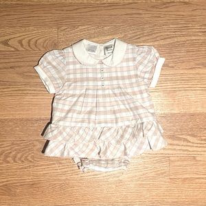 Sarah Louise England One Piece Plaid Ruffle Romper